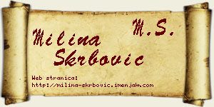 Milina Škrbović vizit kartica